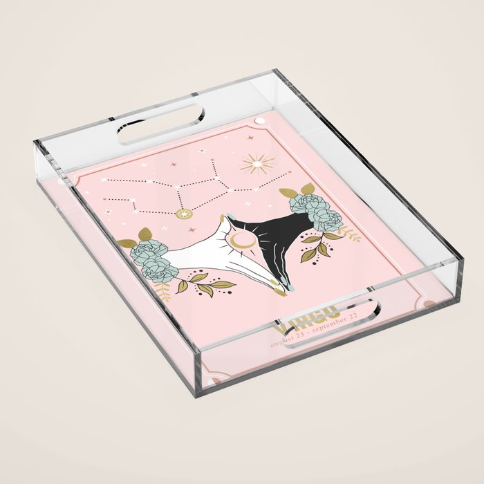 Virgo Zodiac Series Acrylic Tray Gallery Image 1