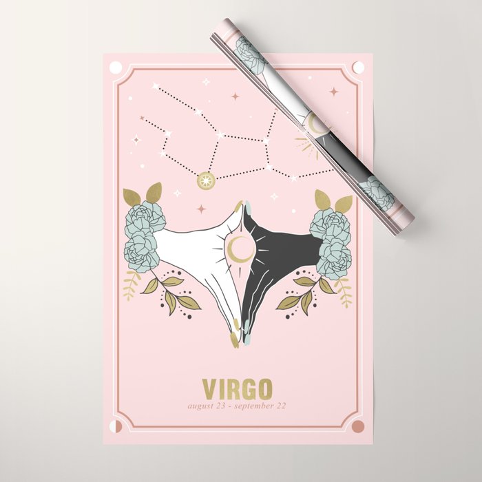 Virgo Zodiac Series Wrapping Paper Gallery Image 1