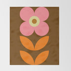 Retro Flower 10B Throw Blanket Gallery Image 2