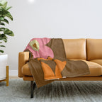 Retro Flower 10B Throw Blanket Gallery Image 1
