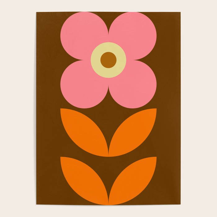 Retro Flower 10B Poster Gallery Image 4