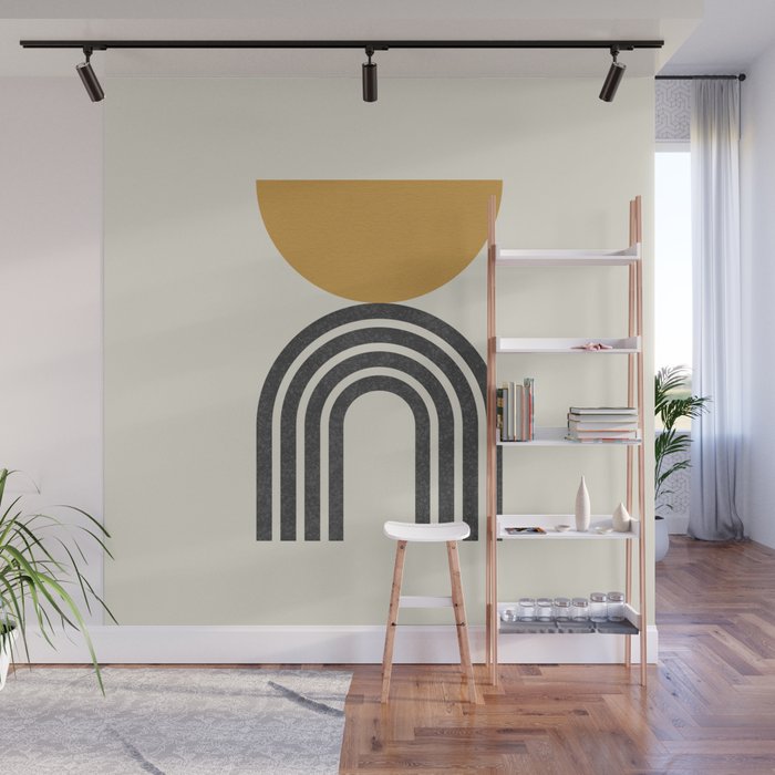Mid century modern - half sun arch Wall Mural Gallery Image 1