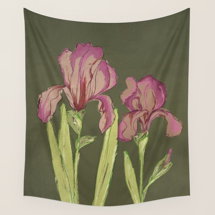 Berry Iris Wall Tapestry Gallery Image 1