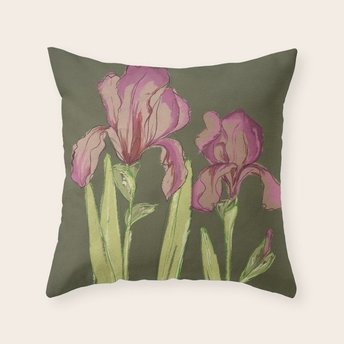 Berry Iris Throw Pillow Gallery Image 6