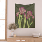 Berry Iris Wall Tapestry Gallery Image 2