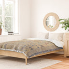Antique Golden Animal Forest Persian Tabriz Rug Print Duvet Cover Gallery Image 2
