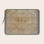 Antique Golden Animal Forest Persian Tabriz Rug Print Laptop Sleeve Gallery Image 1