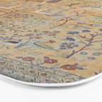 Antique Golden Animal Forest Persian Tabriz Rug Print Bath Mat Gallery Image 3