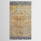 Antique Golden Animal Forest Persian Tabriz Rug Print Tablecloth Gallery Image 2
