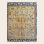 Antique Golden Animal Forest Persian Tabriz Rug Print Poster Gallery Image 4