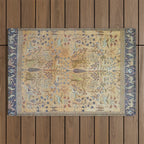 Antique Golden Animal Forest Persian Tabriz Rug Print Outdoor Rug Gallery Image 1