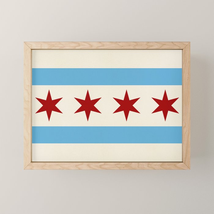 Chicago Flag II Mini Art Print Gallery Image 1