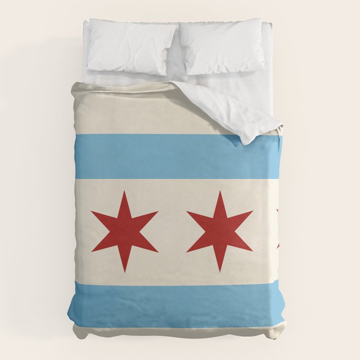 Chicago Flag II Duvet Cover Gallery Image 1