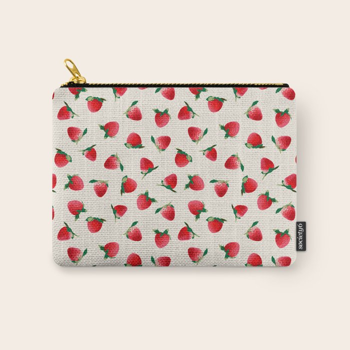 Strawberry pattern Carry All Pouch Gallery Image 1