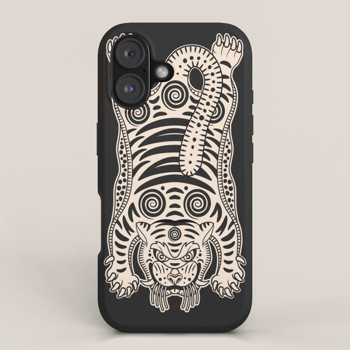 King Of The Jungle 04: Black & White Tiger Edition iPhone Case Gallery Image 1