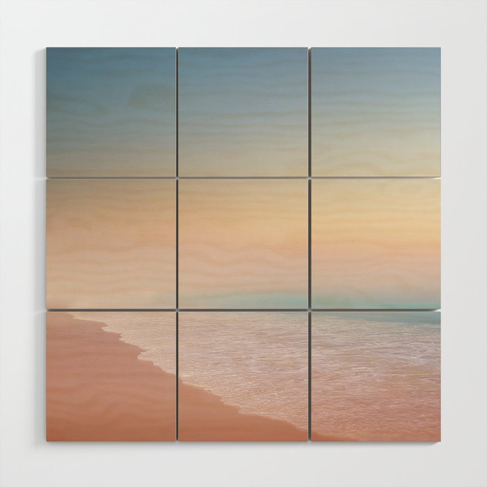 Pink Sunset Wood Wall Art Gallery Image 1