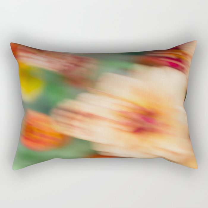 Moving Flowers | Abstract Floral Photography Rectangular Pillow Gallery Image 2