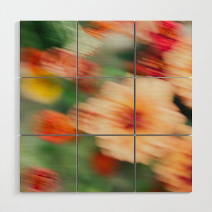 Moving Flowers | Abstract Floral Photography Wood Wall Art Gallery Image 1
