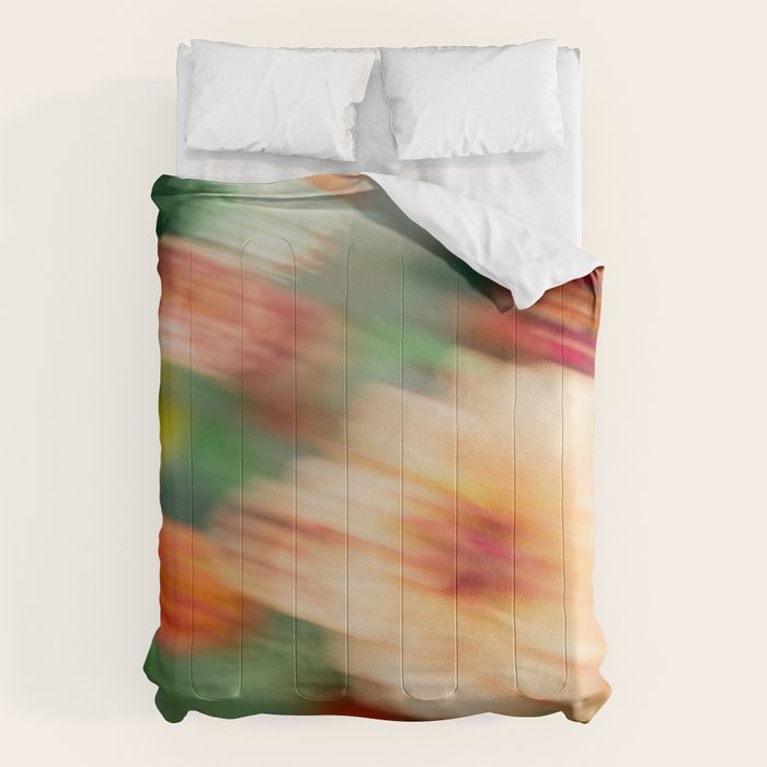 Moving Flowers | Abstract Floral Photography Comforter Gallery Image 6