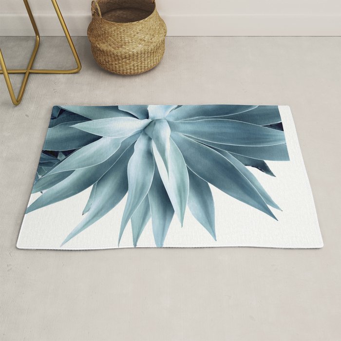 Bursting into life - teal Rug Gallery Image 1