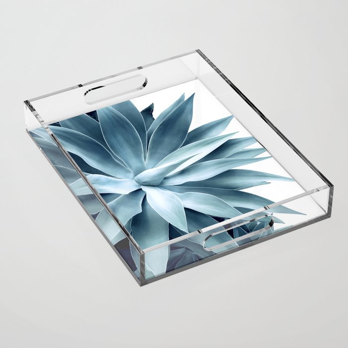 Bursting into life - teal Acrylic Tray Gallery Image 1