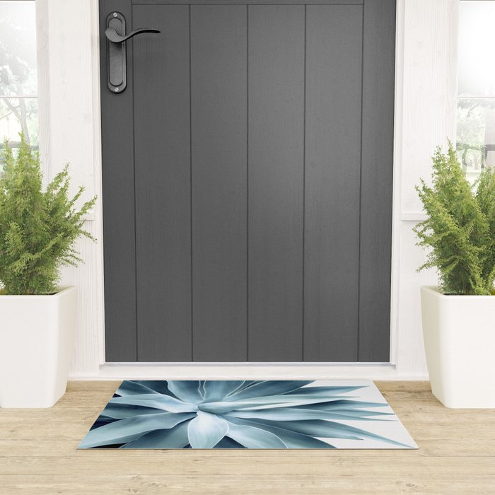 Bursting into life - teal Welcome Mat Gallery Image 3