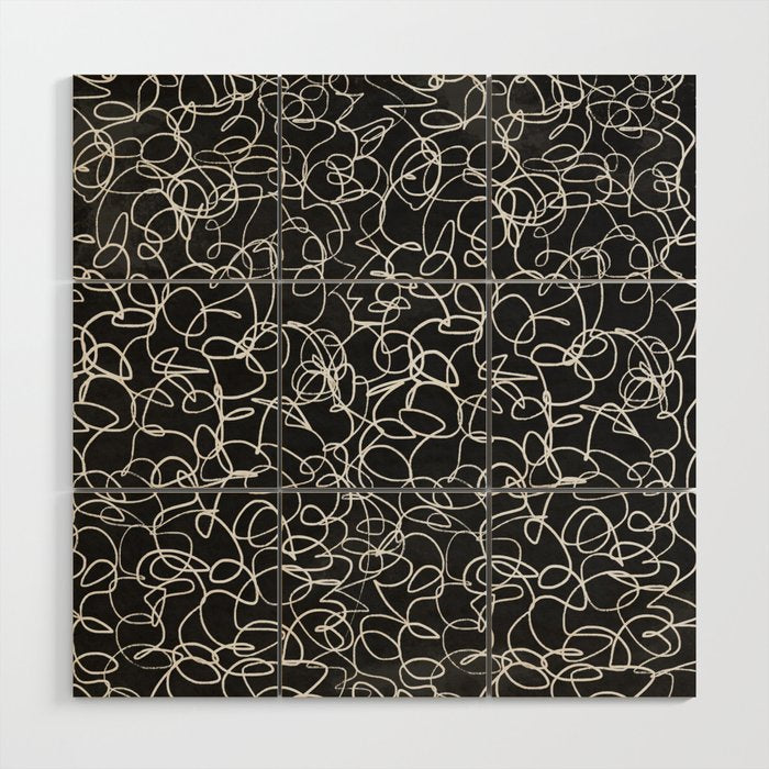 Onyx: Mid Century Abstract Art Wood Wall Art Gallery Image 1