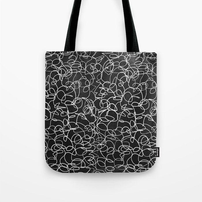 Onyx: Mid Century Abstract Art Tote Bag Gallery Image 1