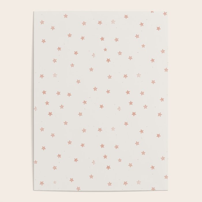 Little Stars Cream & Peach Poster Gallery Image 4