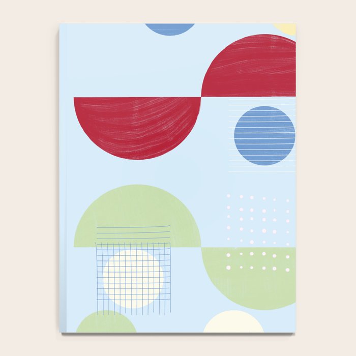 Abstract Geometric Half-Circles with Hand-Drawn Details Notebook Gallery Image 4