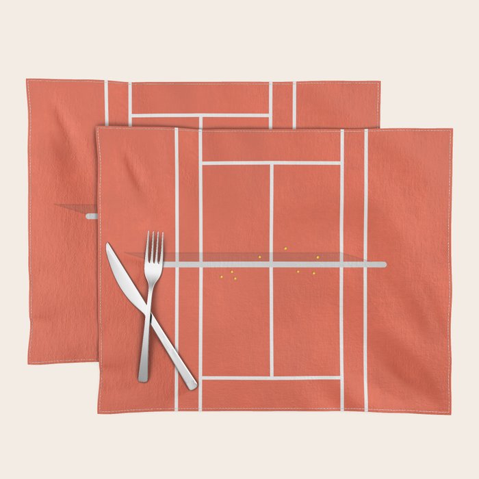 Clay Tennis Court From Above  Placemat Gallery Image 1