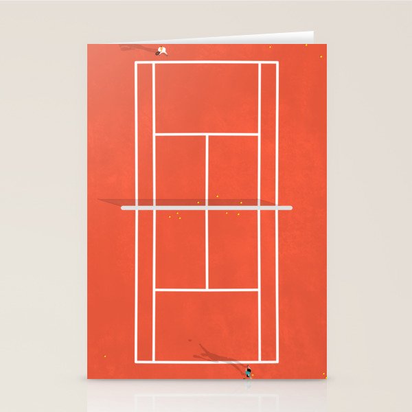 Clay Tennis Court From Above  Stationery Card Gallery Image 2