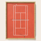 Clay Tennis Court From Above  Serving Tray Gallery Image 1