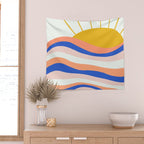 sunrise surf Wall Tapestry Gallery Image 2