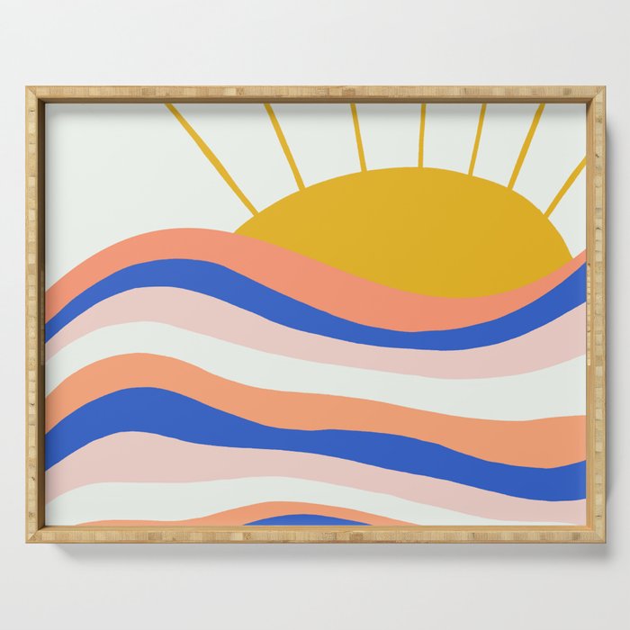 sunrise surf Serving Tray Gallery Image 1