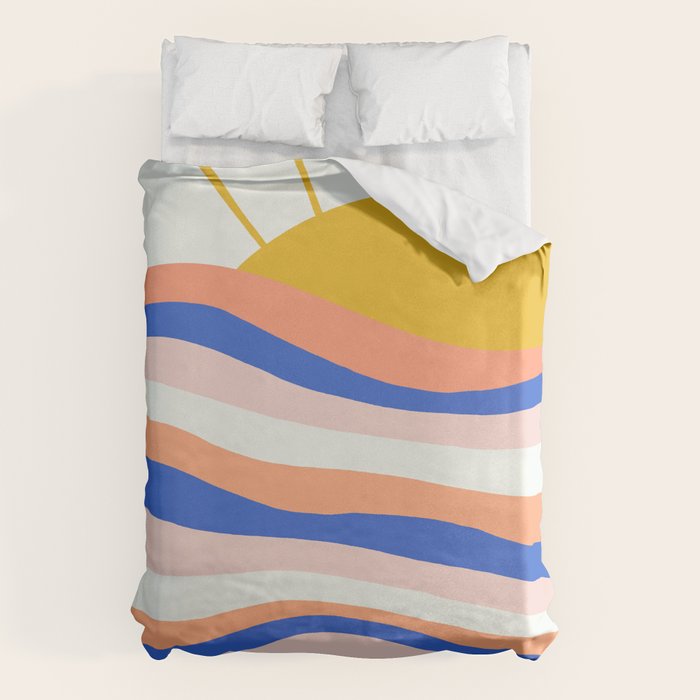 sunrise surf Duvet Cover Gallery Image 6