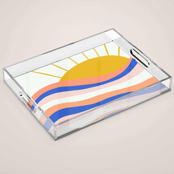 sunrise surf Acrylic Tray Gallery Image 1