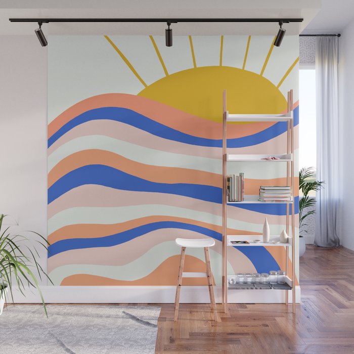 sunrise surf Wall Mural Gallery Image 1