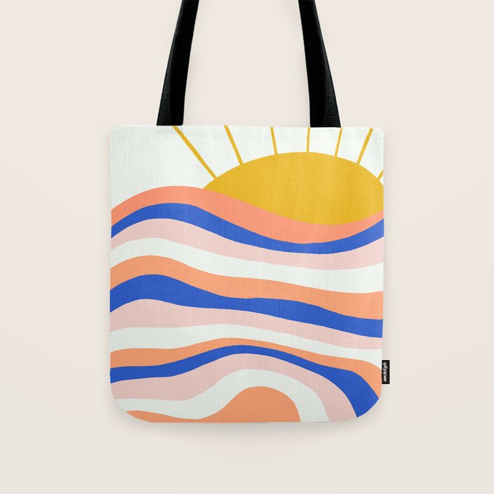 sunrise surf Tote Bag Gallery Image 1