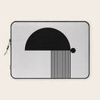 The Form - Black and White Abstract Laptop Sleeve Gallery Image 1