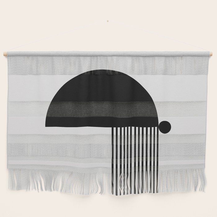 The Form - Black and White Abstract Wall Hanging Gallery Image 1
