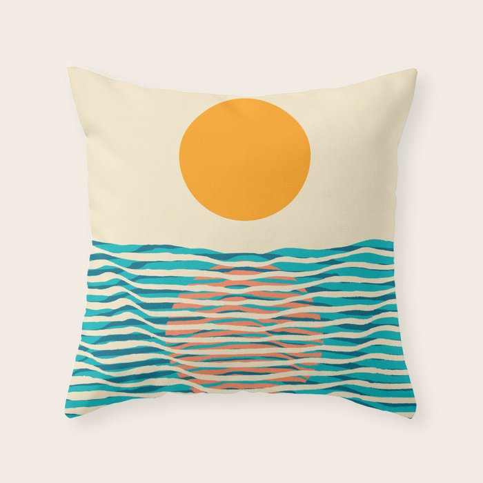 Ocean current Throw Pillow Gallery Image 6