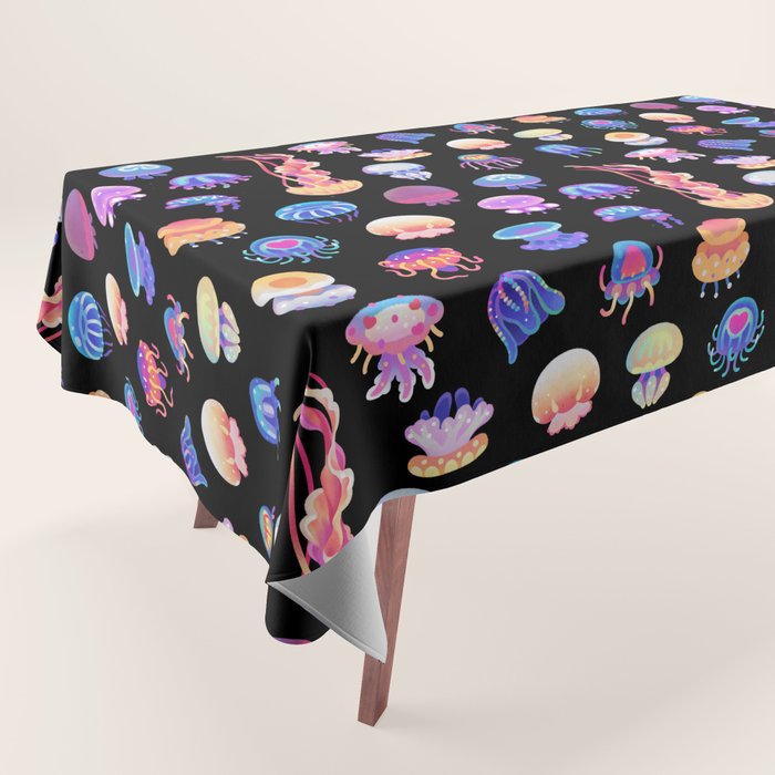 Jellyfish Day - dark Tablecloth Gallery Image 1