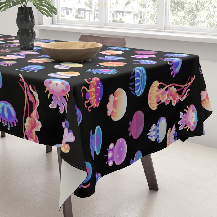 Jellyfish Day - dark Tablecloth Gallery Image 3
