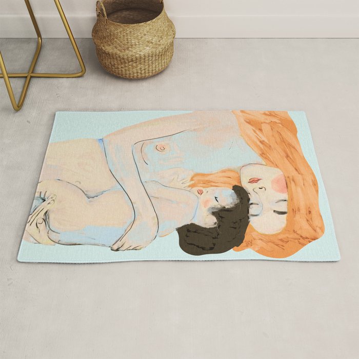 Mother and Child ,Gustav Klimt ,The Three Ages of Woman (detail) 3 Rug Gallery Image 1