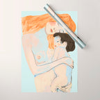 Mother and Child ,Gustav Klimt ,The Three Ages of Woman (detail) 3 Wrapping Paper Gallery Image 1