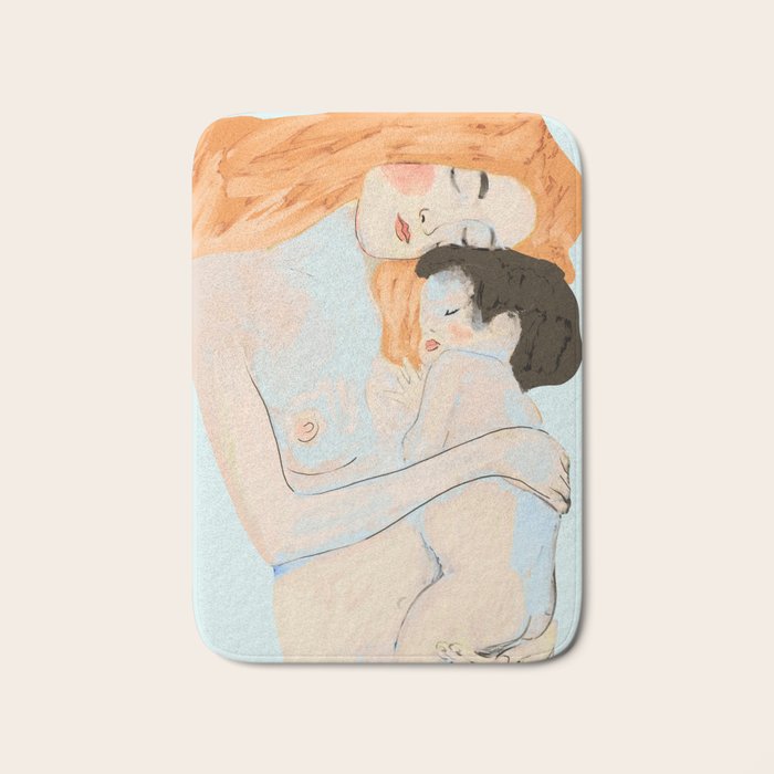 Mother and Child ,Gustav Klimt ,The Three Ages of Woman (detail) 3 Bath Mat Gallery Image 1