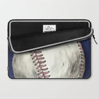 Vintage Distressed Baseball Art Navy Blue Laptop Sleeve Gallery Image 2
