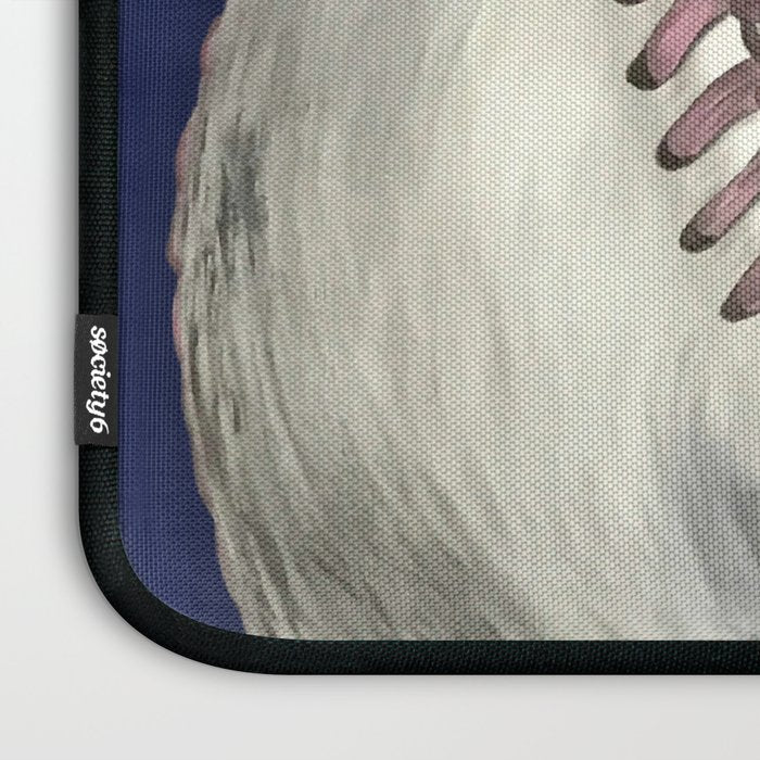 Vintage Distressed Baseball Art Navy Blue Laptop Sleeve Gallery Image 3