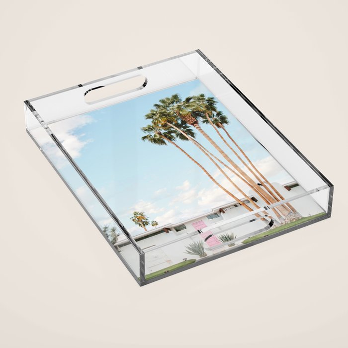 Pink Door in Palm Springs Acrylic Tray Gallery Image 1